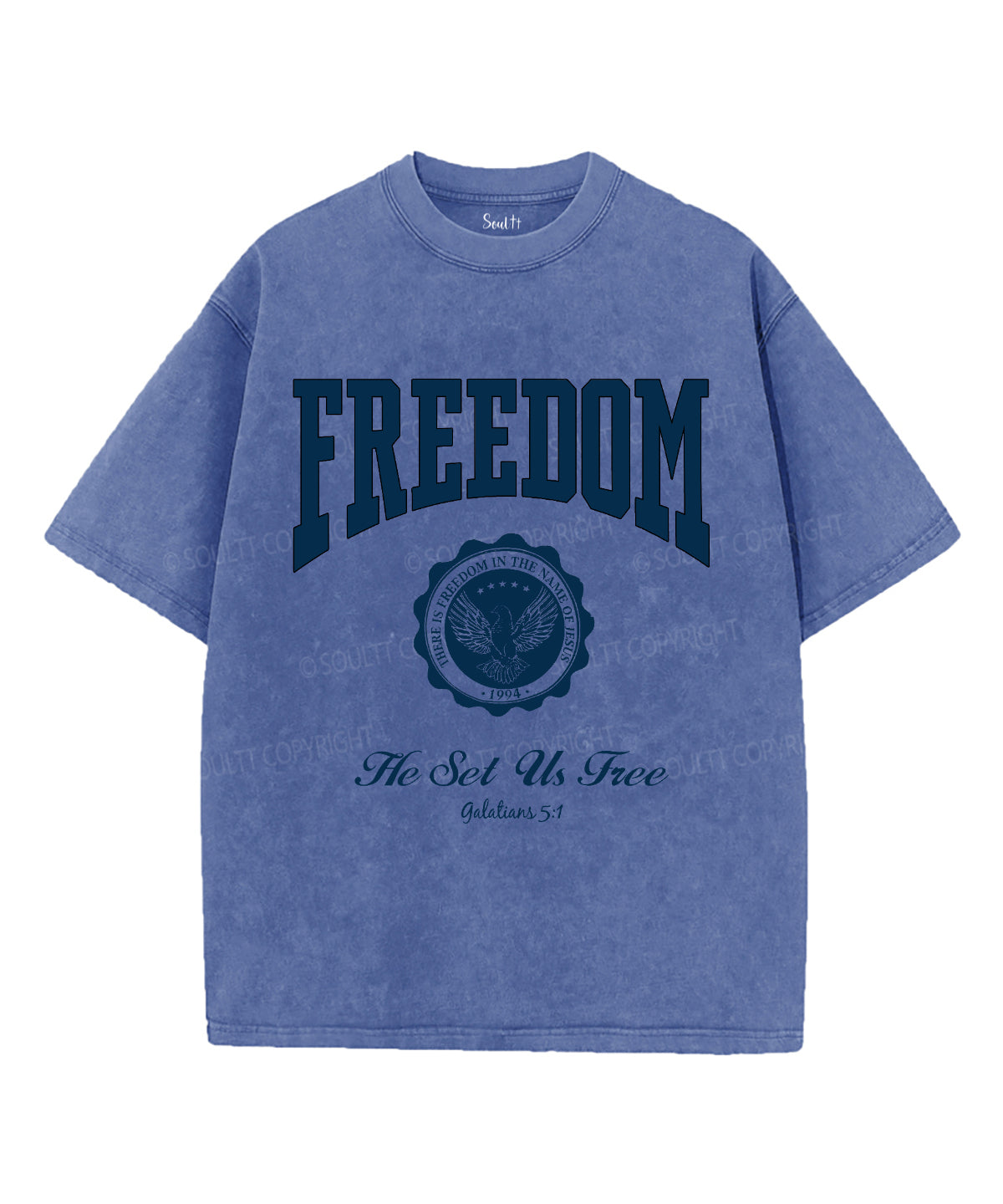 He Set Us Free Washed Christian T-Shirts, Hoodie, Sweatshirt