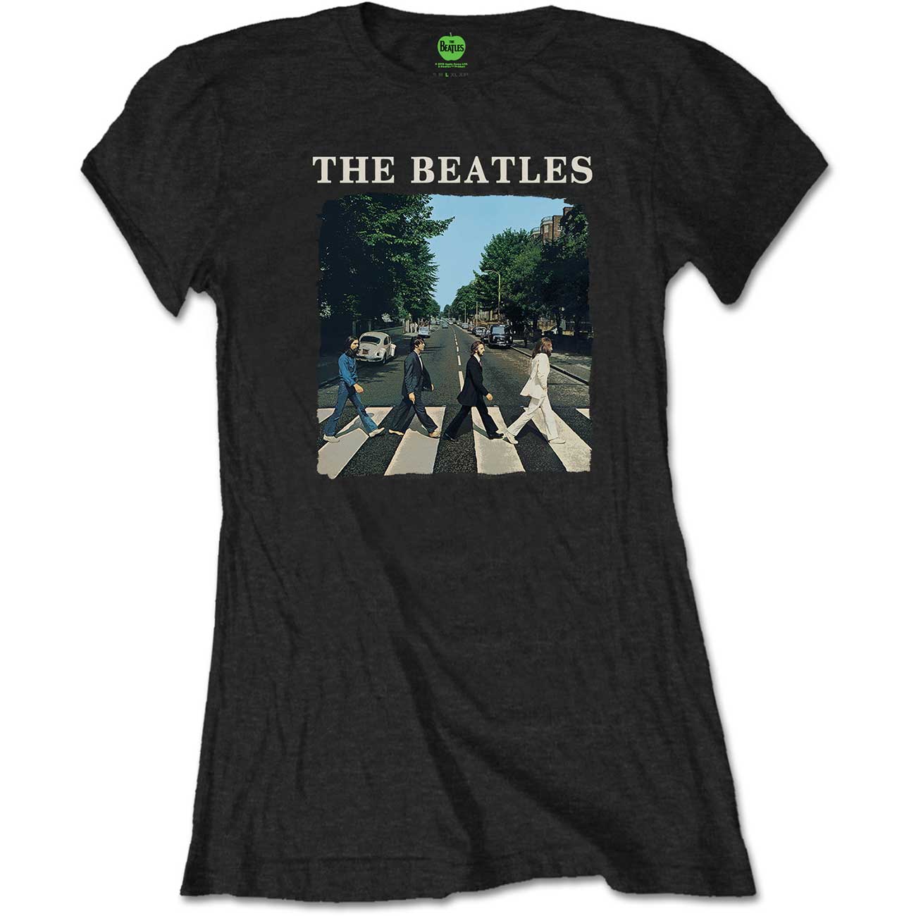 The Beatles Ladies Slim Fit T-Shirt: Abbey Road & Logo (Retail Pack)