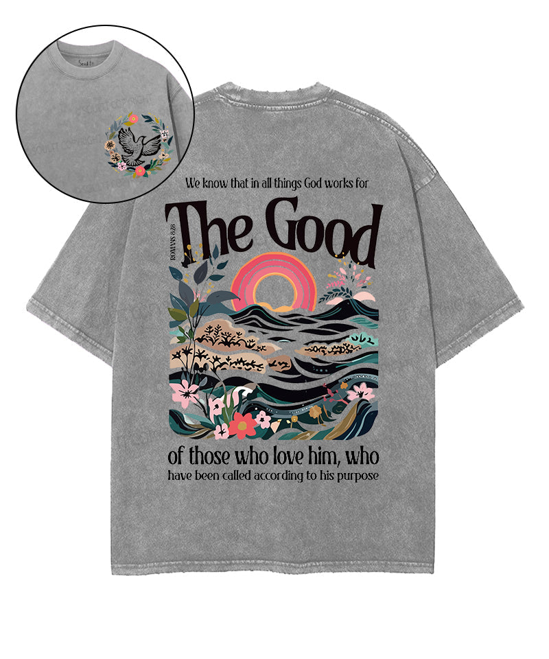 God Works Good Double Sided Washed Christian T-Shirts, Hoodie, Sweatshirt