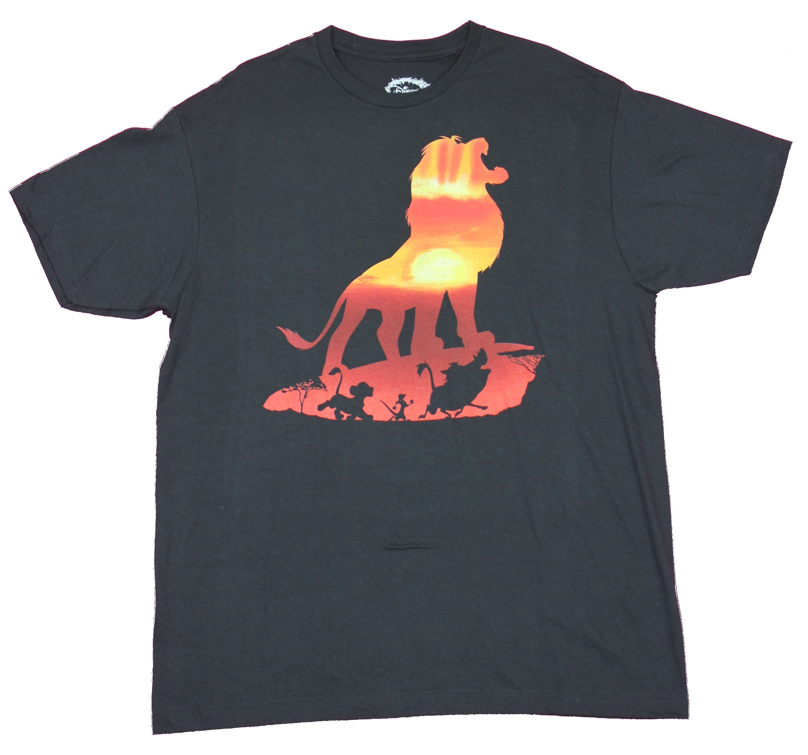 The Lion King Mens T-Shirt - Sunset Filled Silhouette Simba Image Hoodie, Sweatshirt | CiraTrend.com