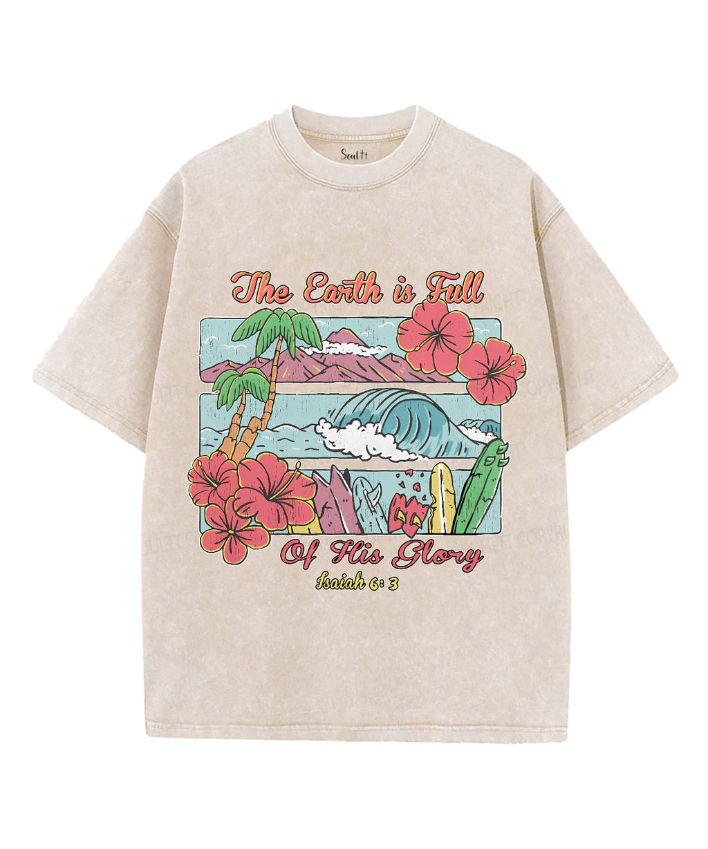 Earth Is Full His Glory Washed Christian T-Shirts, Hoodie, Sweatshirt