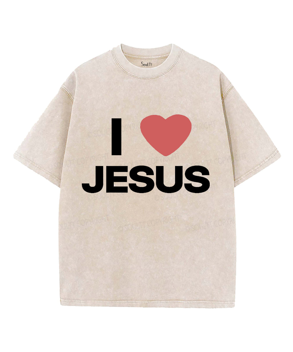I Love Jesus Unisex Washed Christian T-shirt Hoodie, Sweatshirt | CiraTrend.com (Image 4)