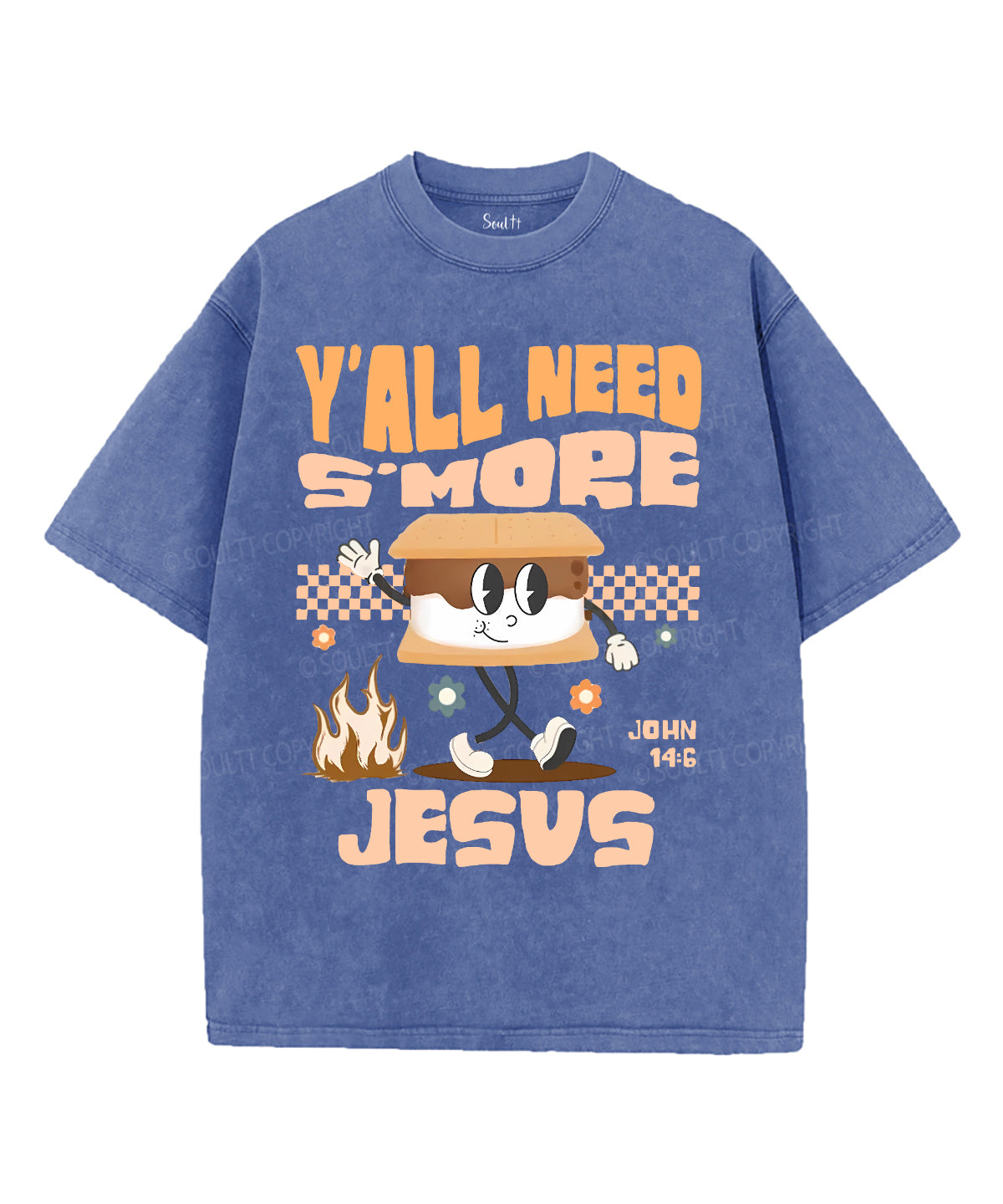 Need S'more Jesus Unisex Washed Christian T-shirt Hoodie, Sweatshirt | CiraTrend.com (Image 5)