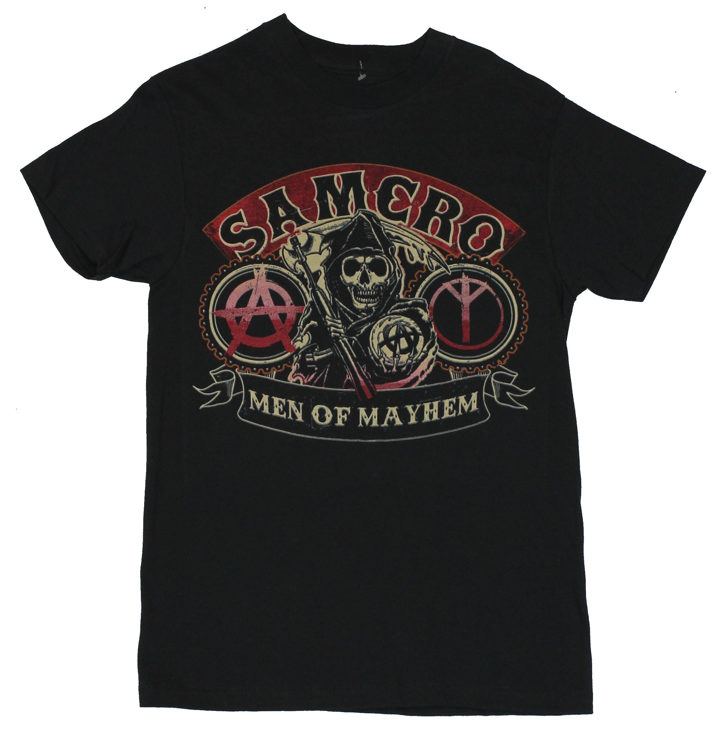 Sons of Anarchy Mens T-Shirt  - Men of Mayhem Reaper Image on Black Hoodie, Sweatshirt | CiraTrend.com