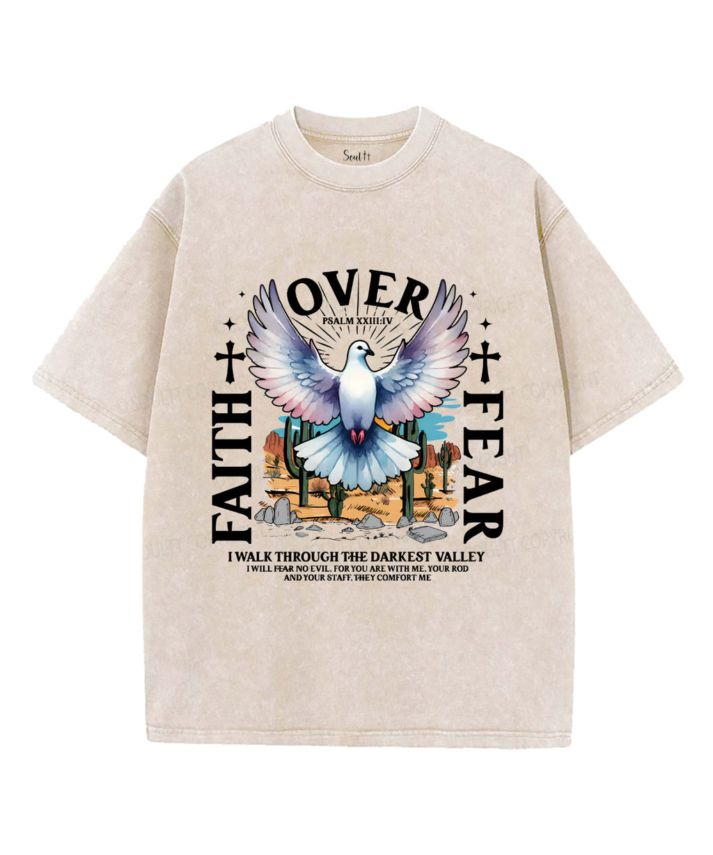 Faith Over Fear Unisex Washed Christian T-shirt Style002 Hoodie, Sweatshirt | CiraTrend.com (Image 4)