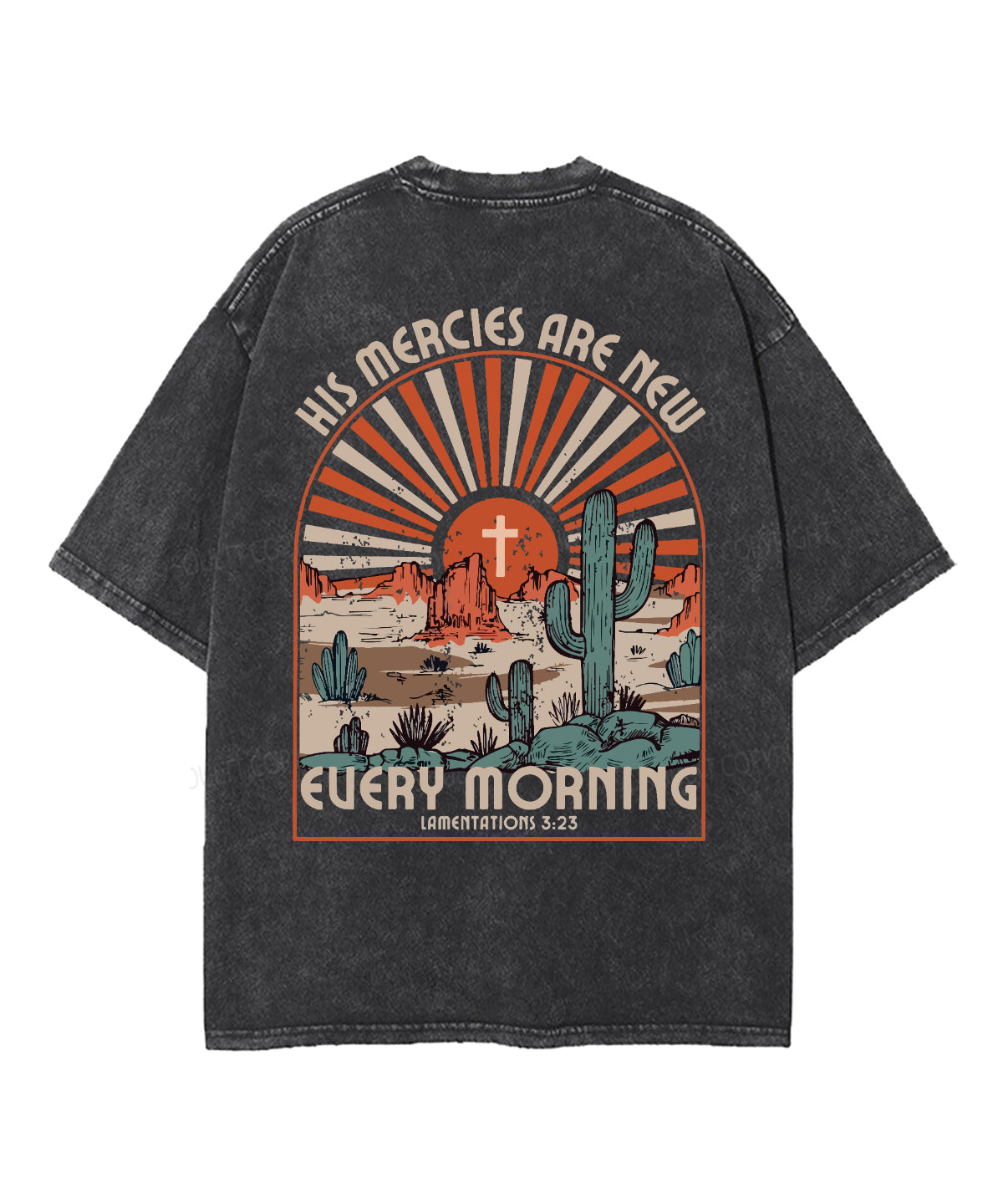 His Mercies Are New Double Sided Washed Christian T-shirt Hoodie, Sweatshirt | CiraTrend.com (Image 3)