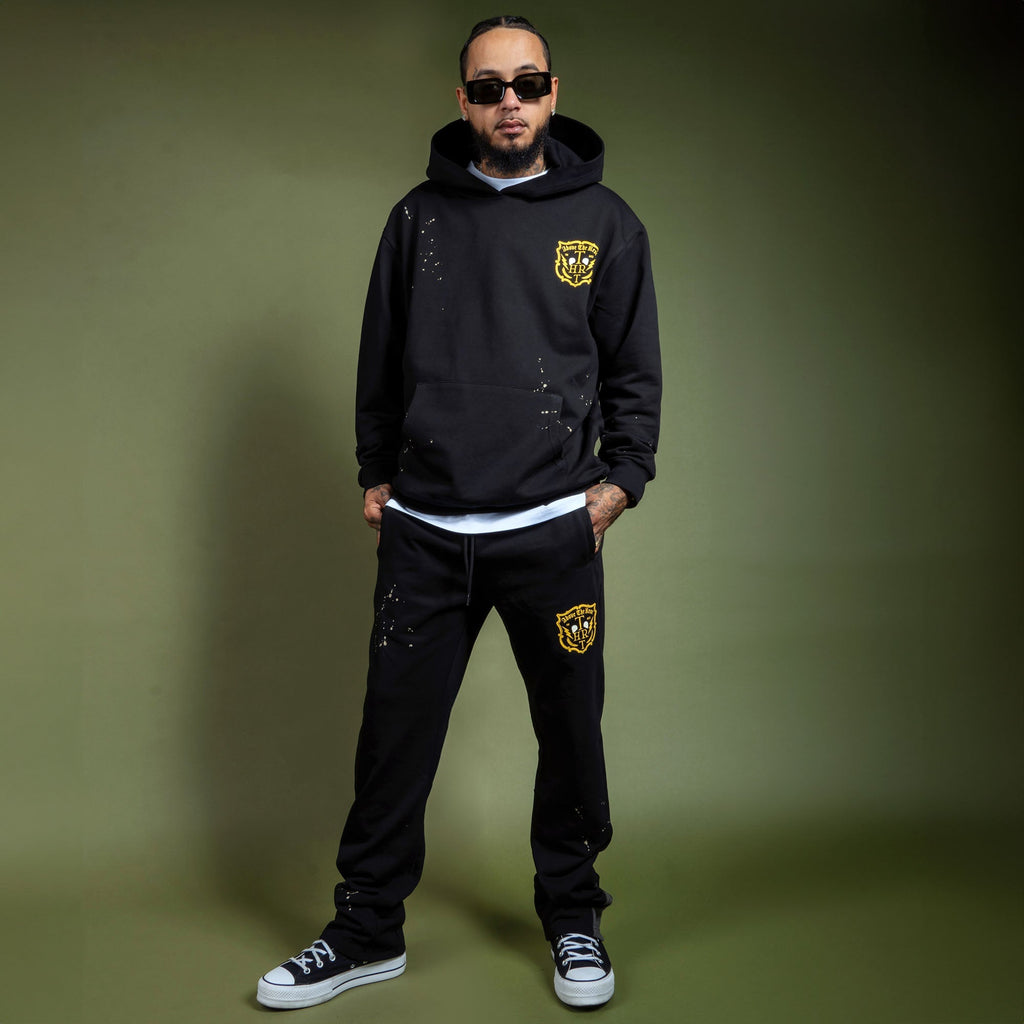 ABOVE THE REST MINERAL HOODIE - BLACK