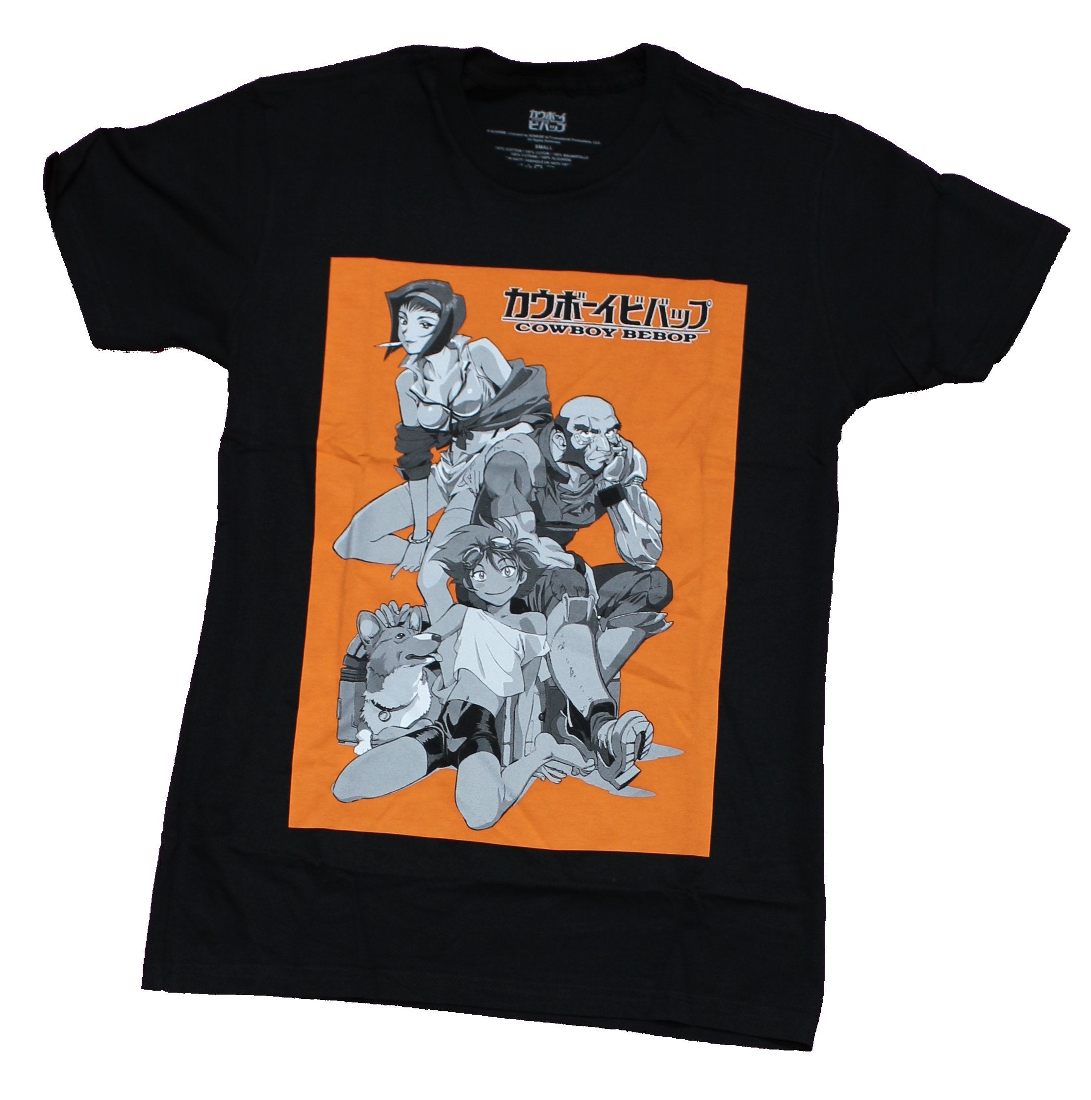 Cowboy Bebop Mens T-Shirt - Spike Group Pic Orange Box Hoodie, Sweatshirt | CiraTrend.com