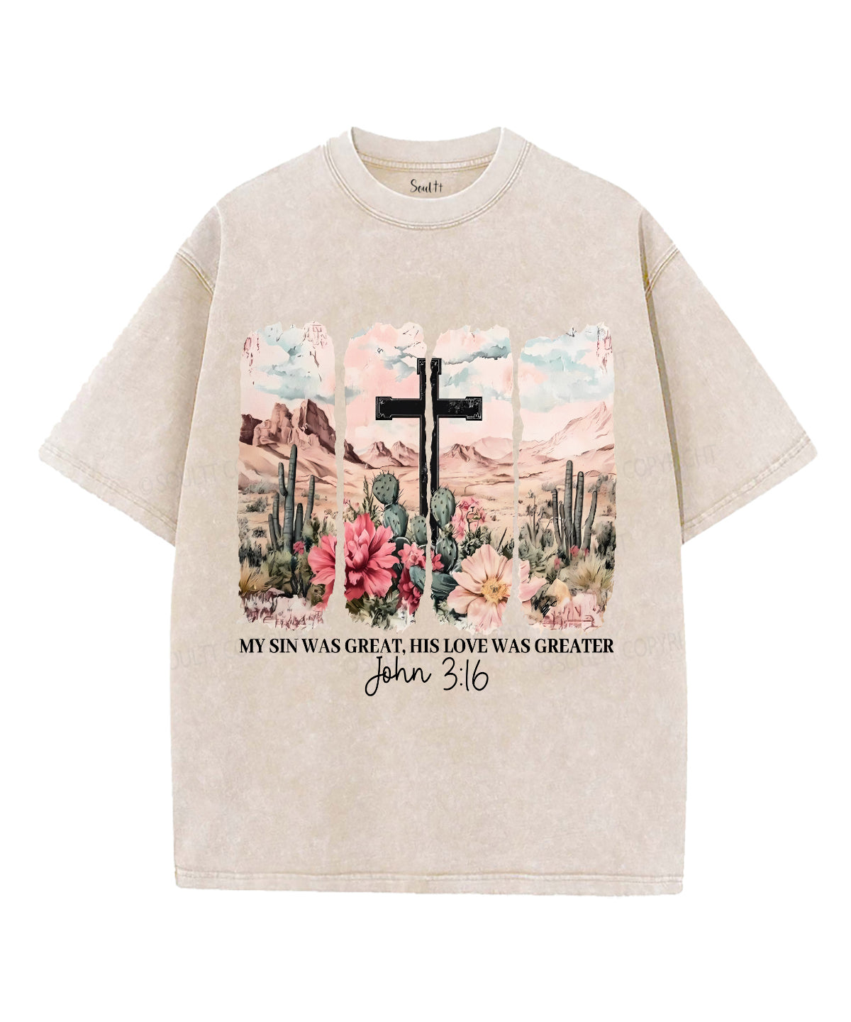 His Love Was Greater Unisex Washed Christian T-shirt Style003 Hoodie, Sweatshirt | CiraTrend.com (Image 4)
