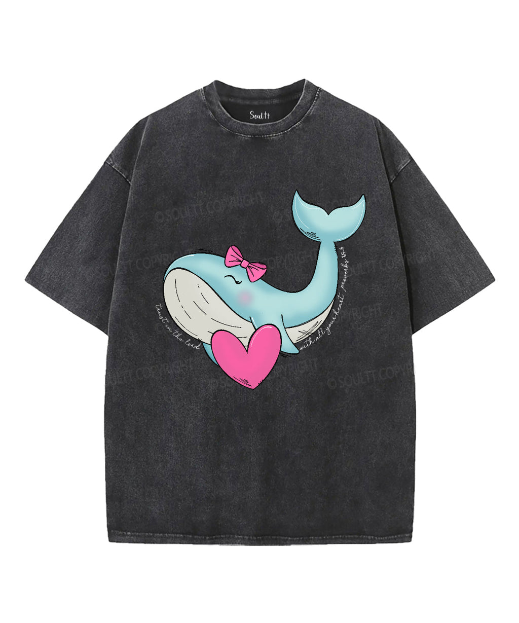 Trust In The Lord Unisex Washed Christian T-shirt Style001 Hoodie, Sweatshirt | CiraTrend.com (Image 1)