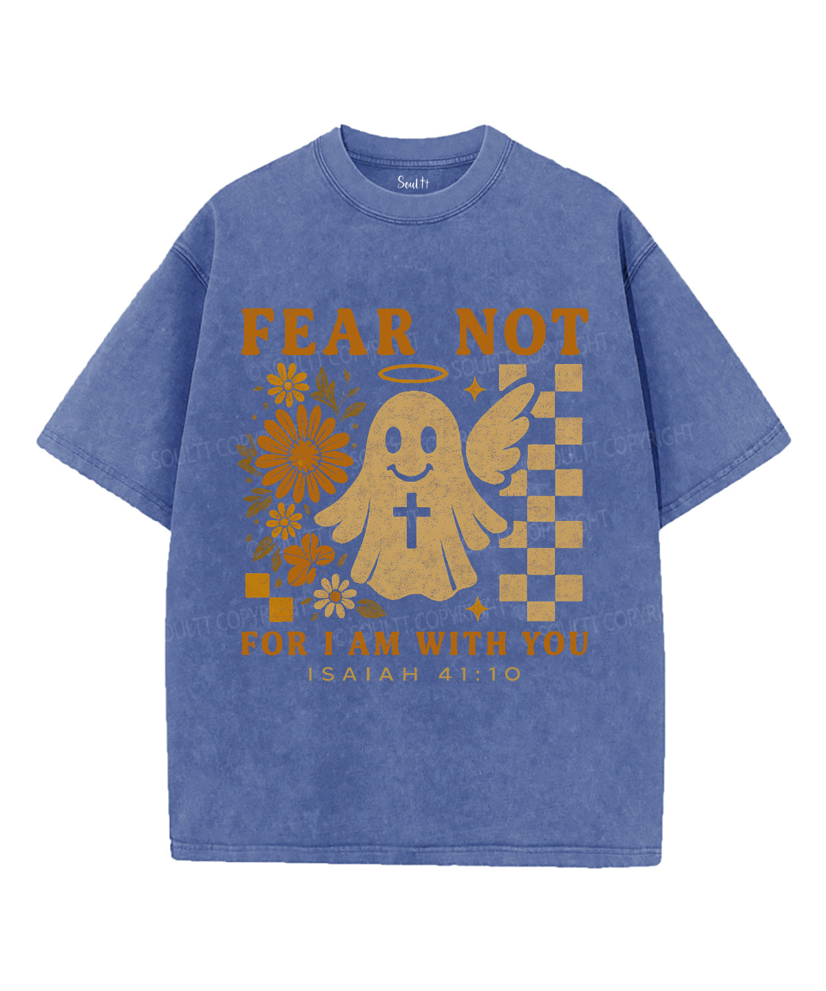 Fear Not For I Am With You Unisex Washed Christian T-shirt Hoodie, Sweatshirt | CiraTrend.com (Image 4)