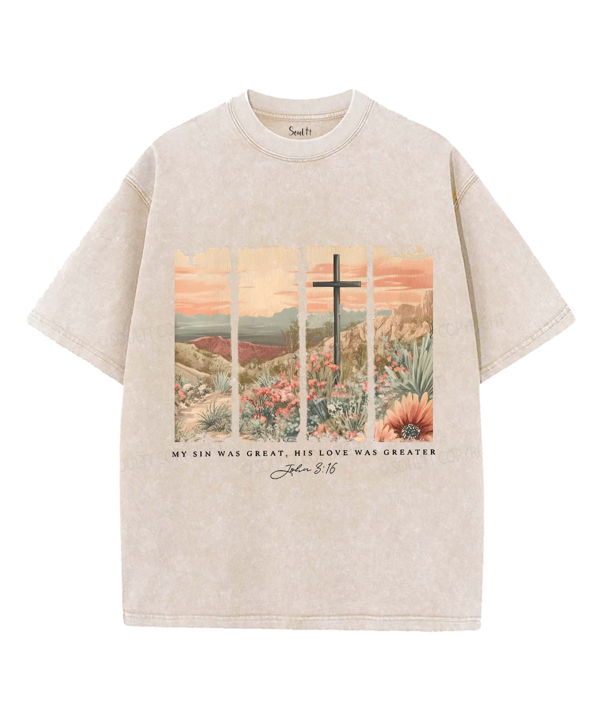 His Love Was Greater Unisex Washed Christian T-shirt Hoodie, Sweatshirt | CiraTrend.com (Image 4)