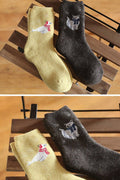 Women's Animals Wool Blend Crew Socks