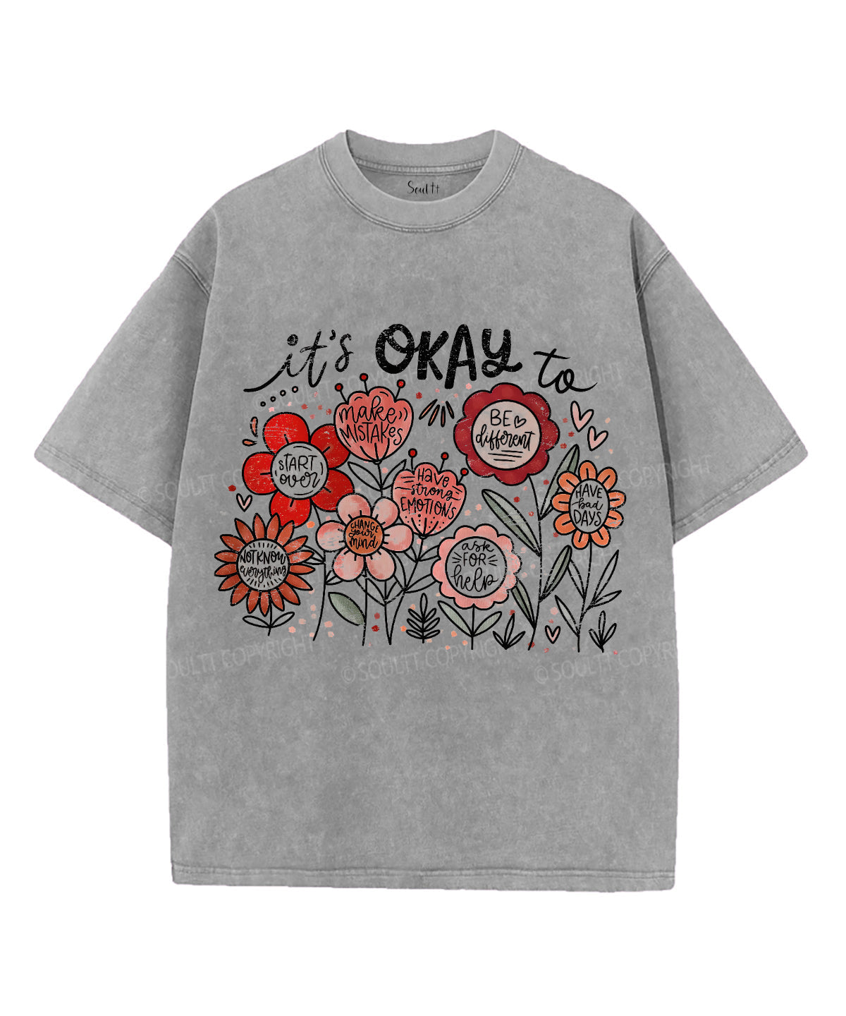 It's Okay Unisex Washed Christian T-shirt Hoodie, Sweatshirt | CiraTrend.com (Image 2)