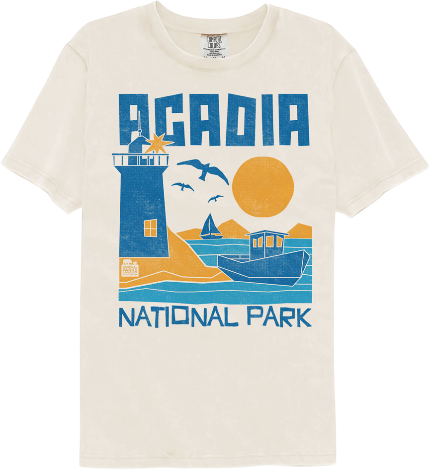 Acadia Abbreviated NPCA Comfort Colors Brand T-Shirt Hoodie, Sweatshirt | CiraTrend.com (Image 1)