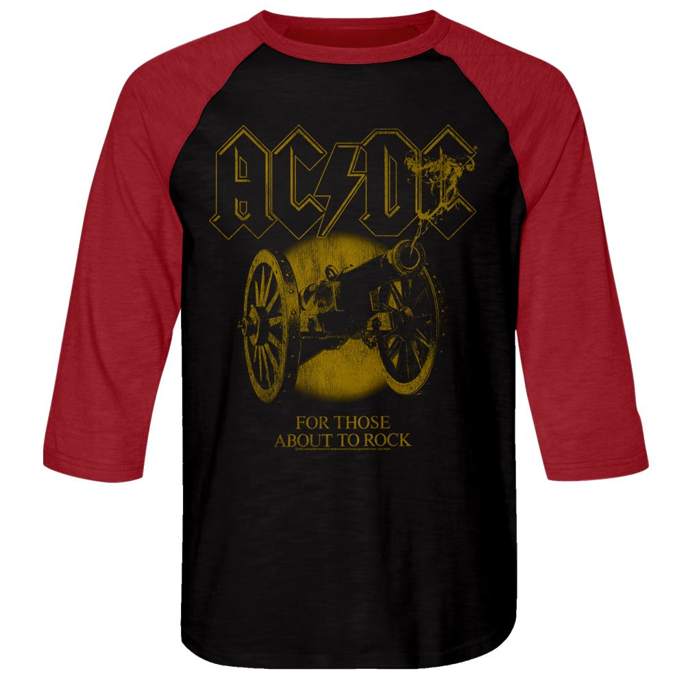 AC/DC - AC/DC Monochrome FTATR Baseball Shirt