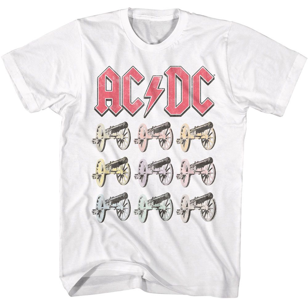 AC/DC - AC/DC Multi Color Cannons Boyfriend Tee