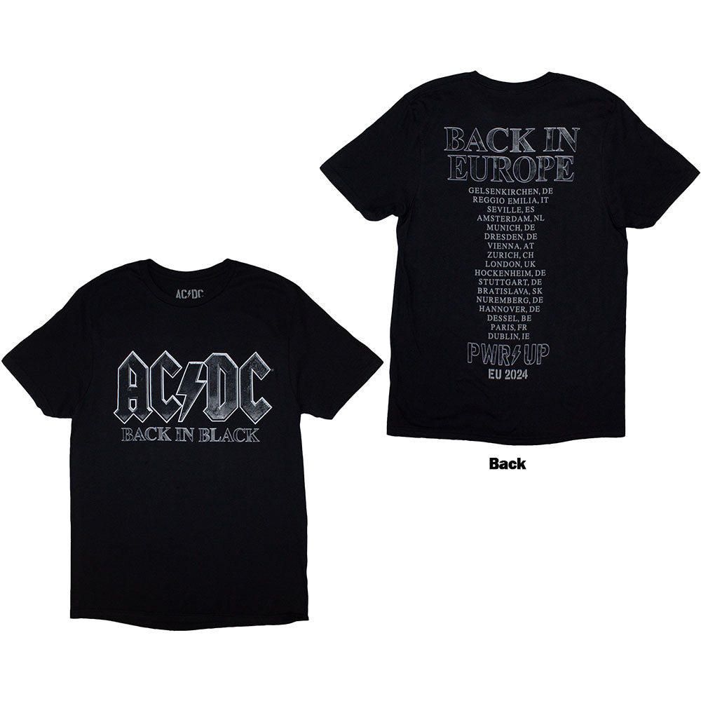 AC/DC Back In Black PWR-UP EU Tour 24 Mens T Shirt Hoodie, Sweatshirt | CiraTrend.com