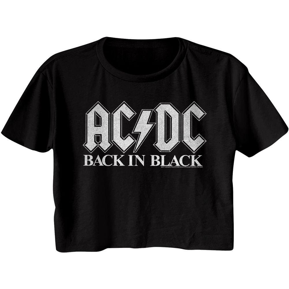AC/DC - Back In Black Womens Crop Tee