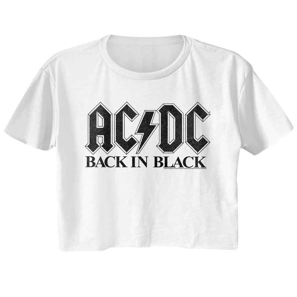 AC/DC - Bib In Black Womens Crop Tee