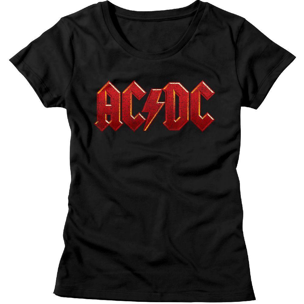 AC/DC - Distress Red Womens T-Shirt