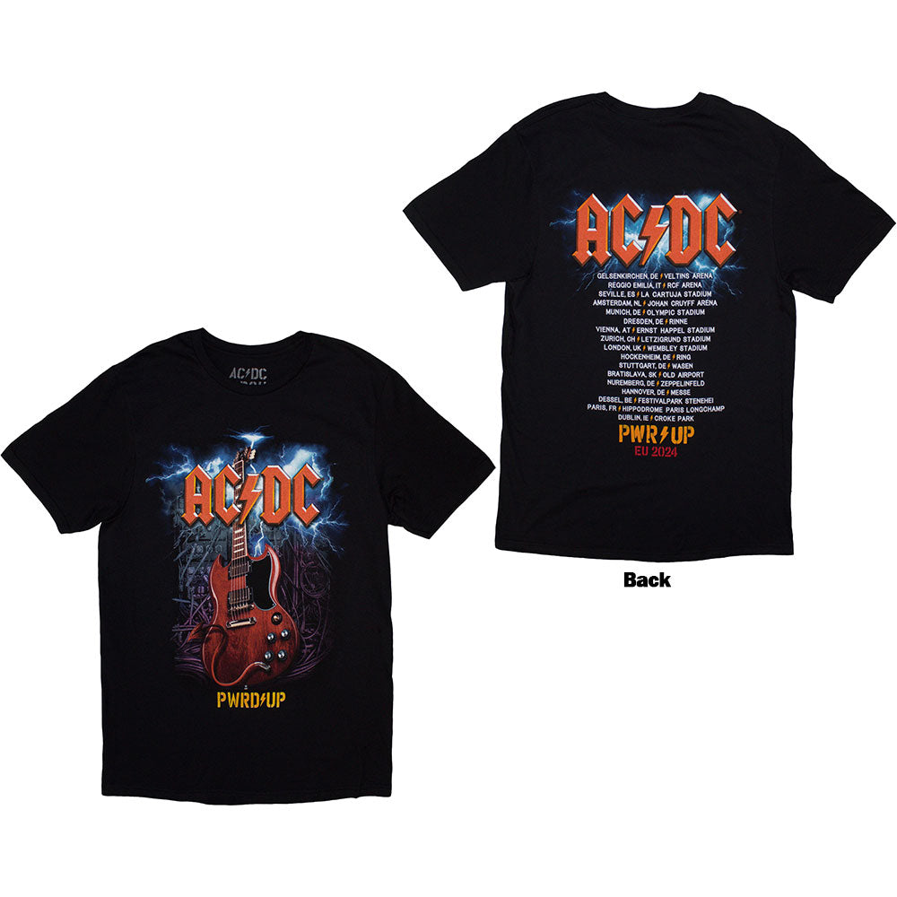 AC/DC Guitar PWR-UP EU Tour '24 Mens T Shirt Hoodie, Sweatshirt | CiraTrend.com