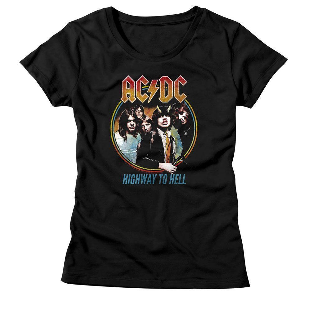 AC/DC - Highway To Hell Tricolor Womens T-Shirt