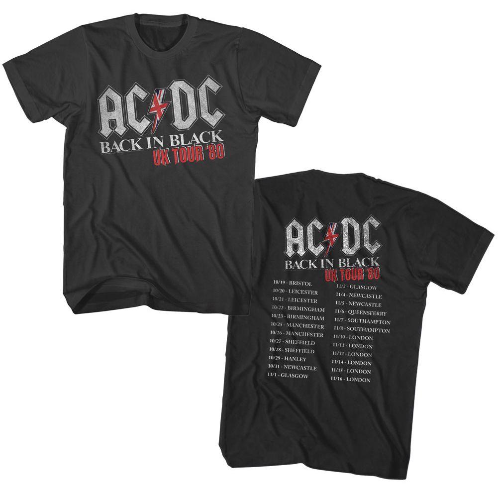 AC/DC - In Black UK Tour Boyfriend Tee