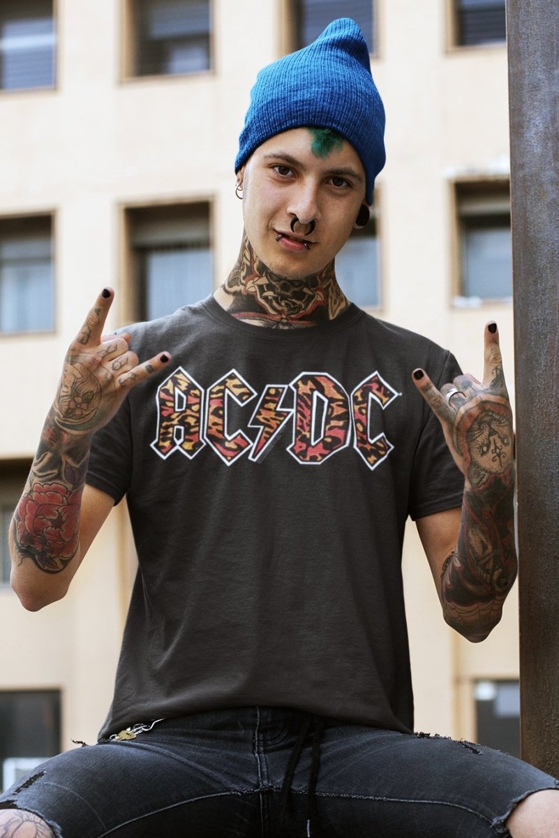 AC/DC - Leopard Print Logo T-Shirt