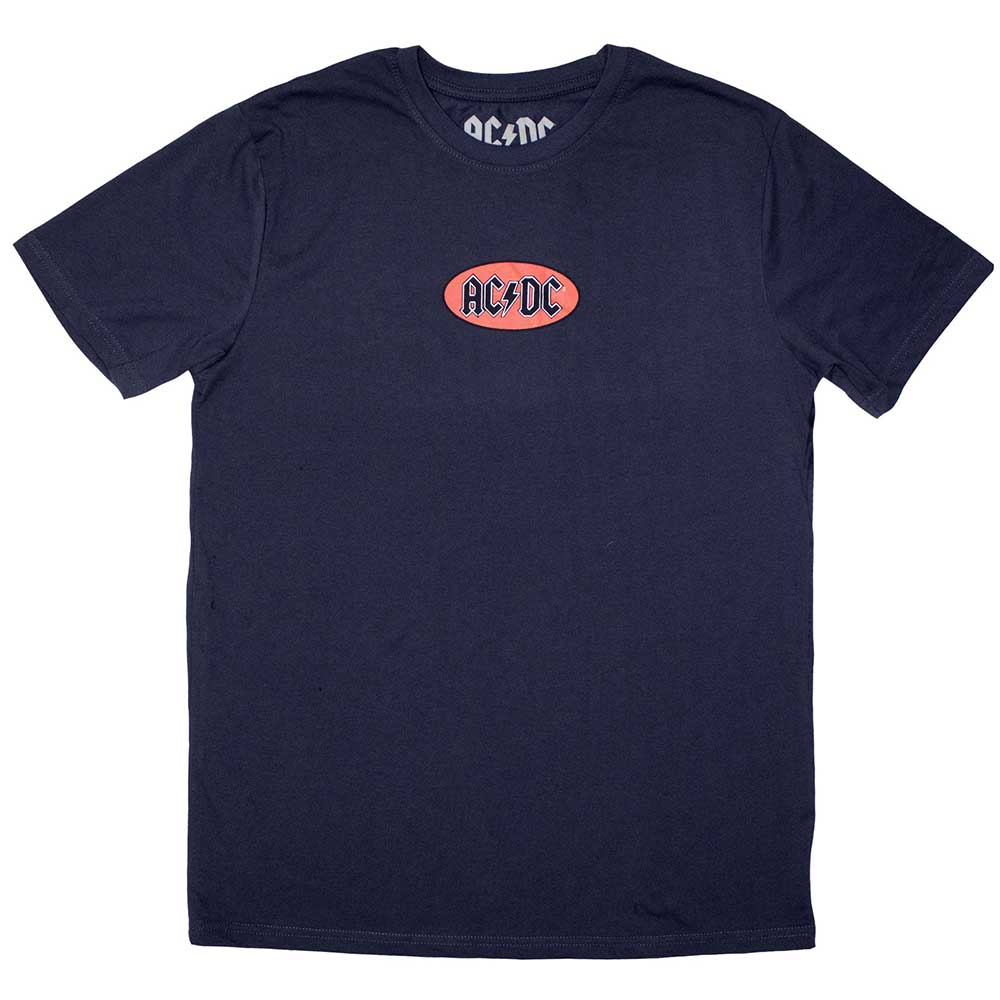 AC/DC Mini Oval Logo Mens T Shirt Blue Hoodie, Sweatshirt | CiraTrend.com