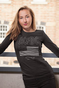 AC/DC - US Tour Flag Long Sleeve Boyfriend Tee Hoodie, Sweatshirt | CiraTrend.com (Image 1)