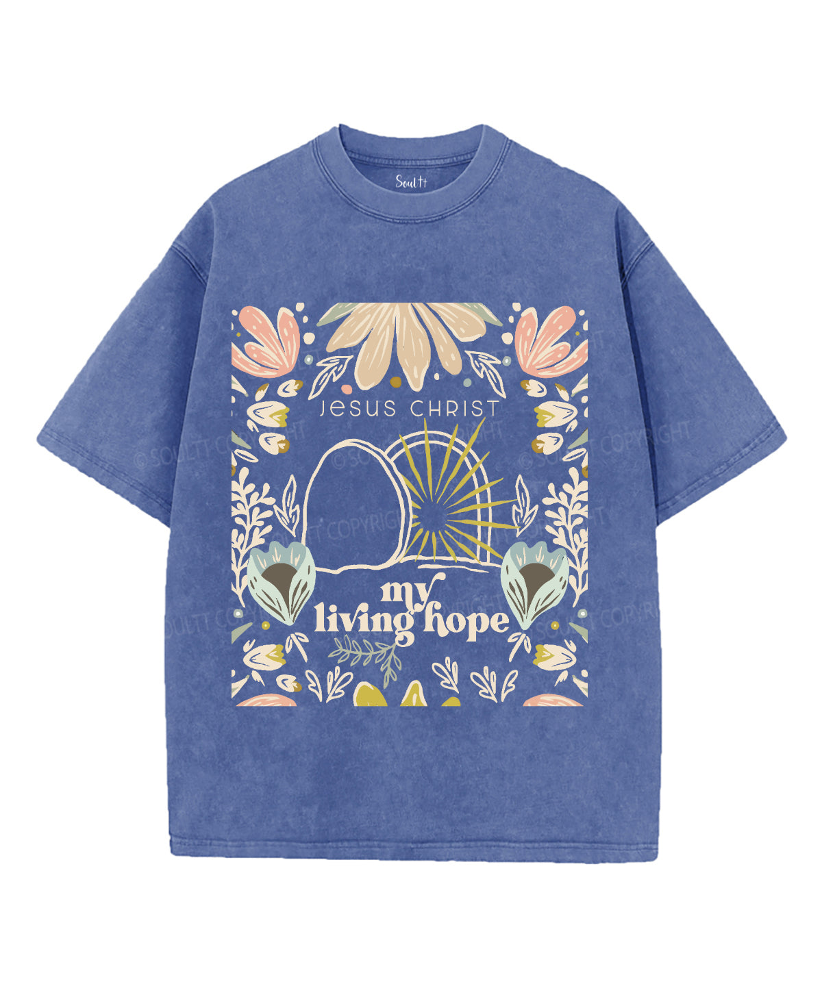 My Living Hope Unisex Washed Christian T-shirt Hoodie, Sweatshirt | CiraTrend.com (Image 3)