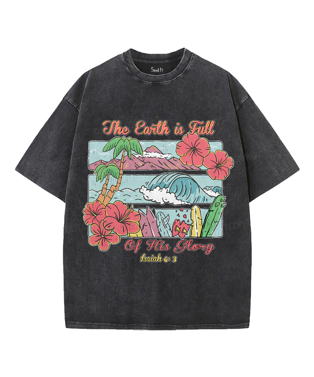 Earth Is Full His Glory Washed Christian T-Shirts, Hoodie, Sweatshirt