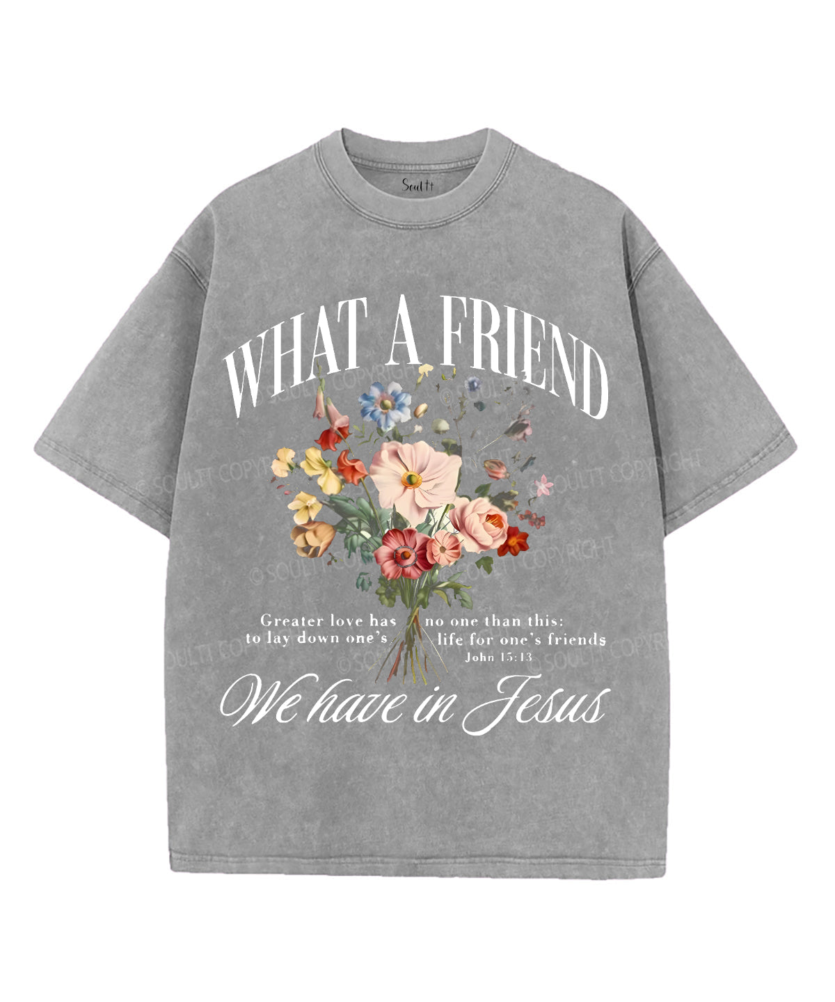 What A Friend Unisex Washed Christian T-shirt Hoodie, Sweatshirt | CiraTrend.com (Image 4)