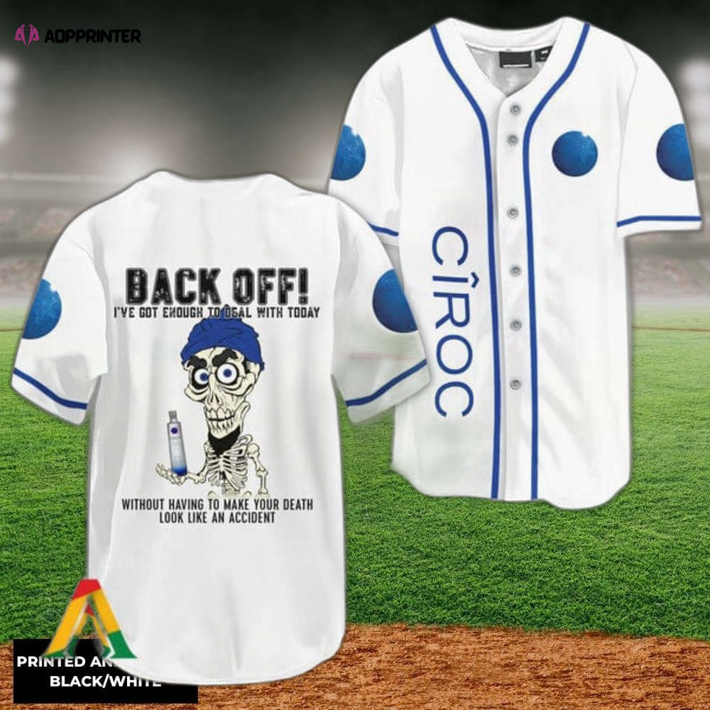 Achmed Back Off: Ciroc Vodka Baseball Jersey - Stylish & Bold Design - Aopprinter