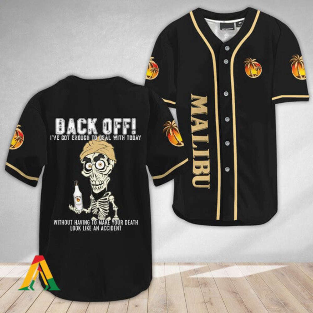 Achmed Back Off: Malibu Rum Baseball Jersey - Trendy & Stylish Design - Aopprinter