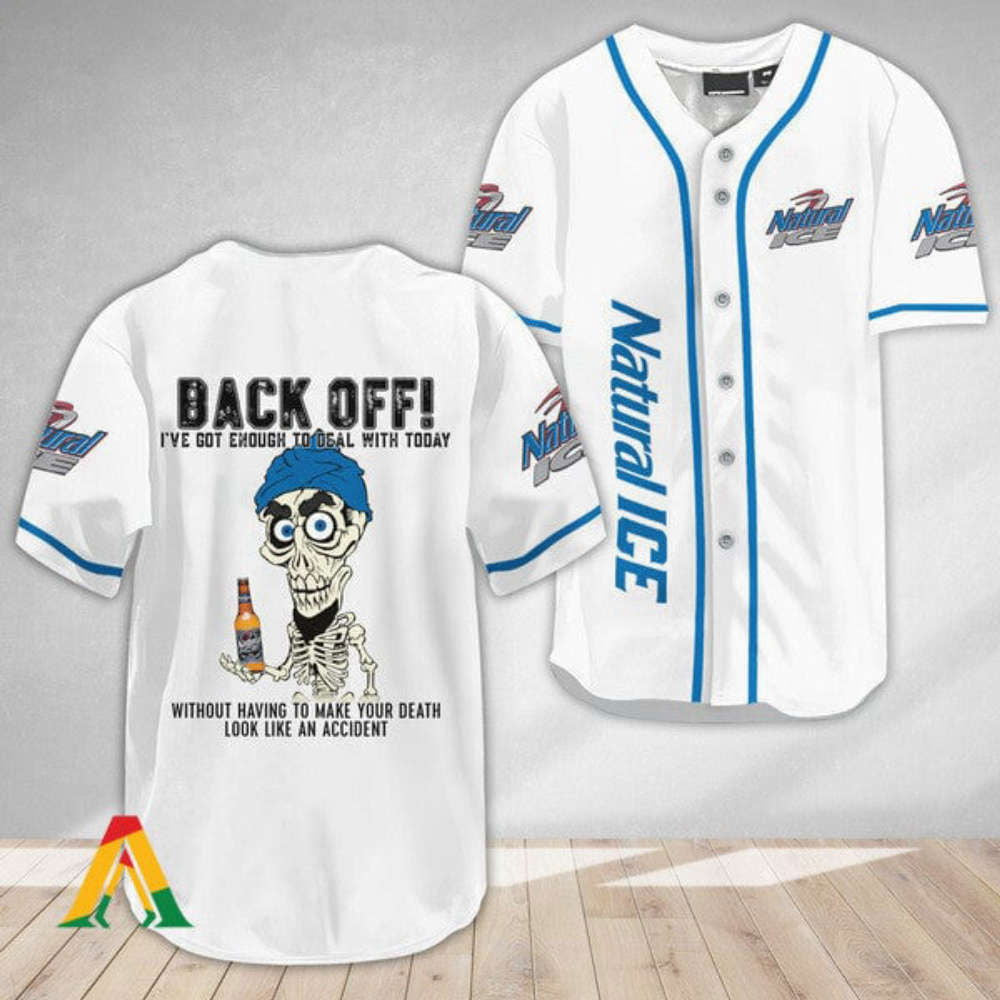 Achmed Back Off With Natural Ice Baseball Jersey - Aopprinter