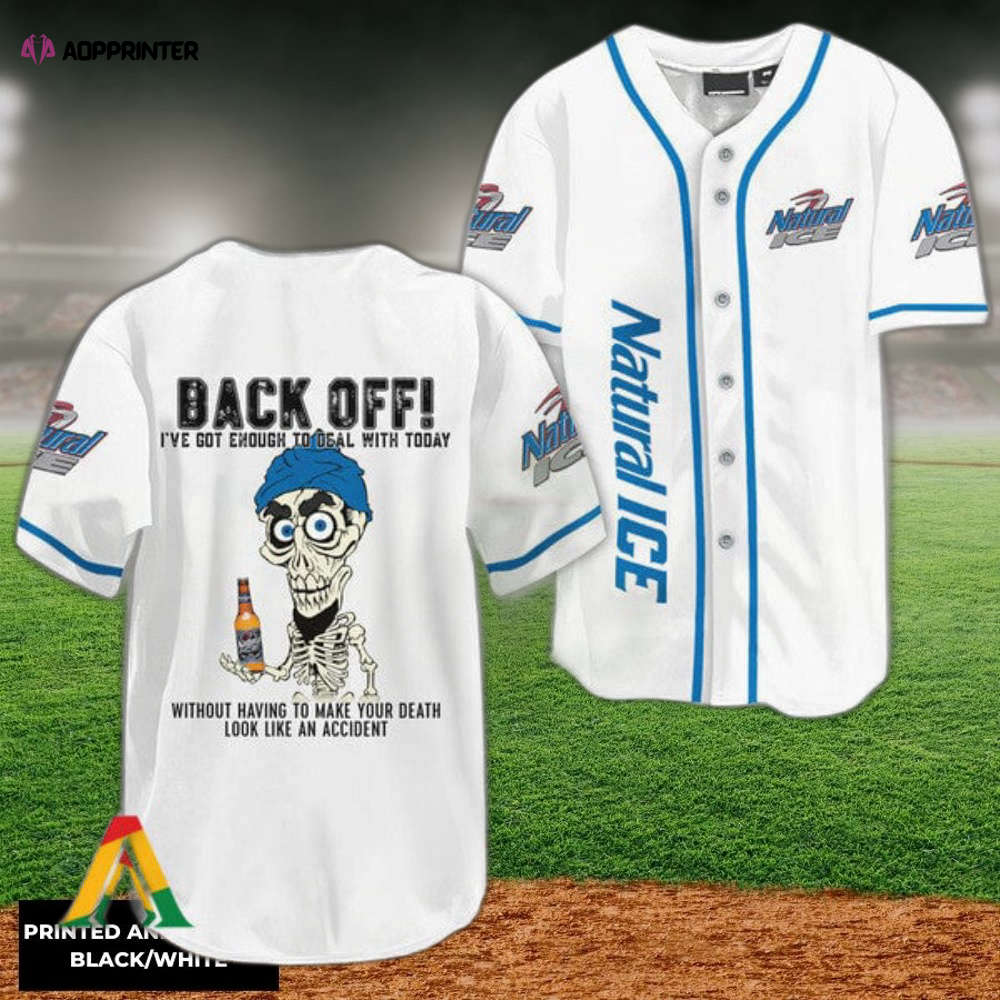 Achmed Back Off With Natural Ice Baseball Jersey - Aopprinter
