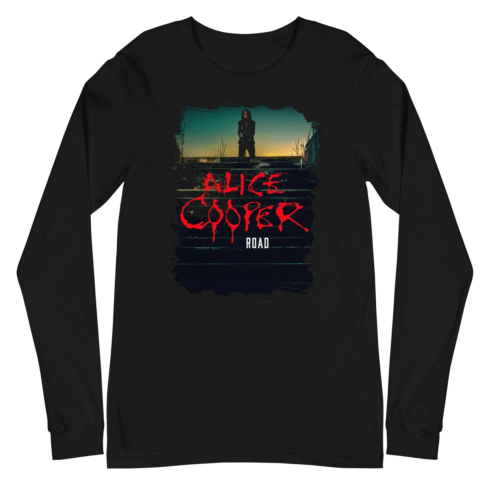 Alice Cooper Road Mens Long Sleeve T Shirt Black Hoodie, Sweatshirt | CiraTrend.com