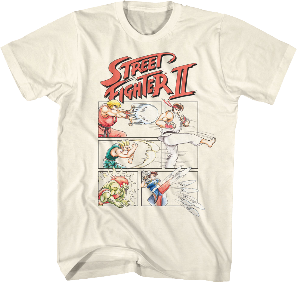 Action Panels Street Fighter II T-Shirt Hoodie, Sweatshirt | CiraTrend.com (Image 1)