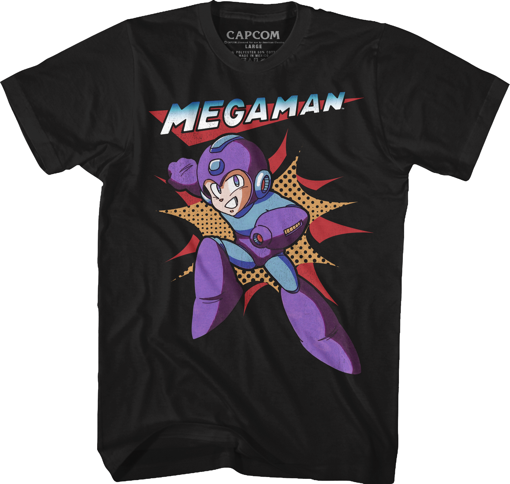 Action Pose Mega Man T-Shirt Hoodie, Sweatshirt | CiraTrend.com (Image 1)