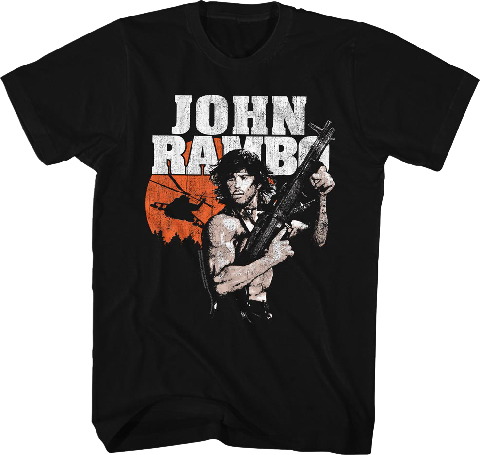 Action Pose Rambo T-Shirt Hoodie, Sweatshirt | CiraTrend.com (Image 1)