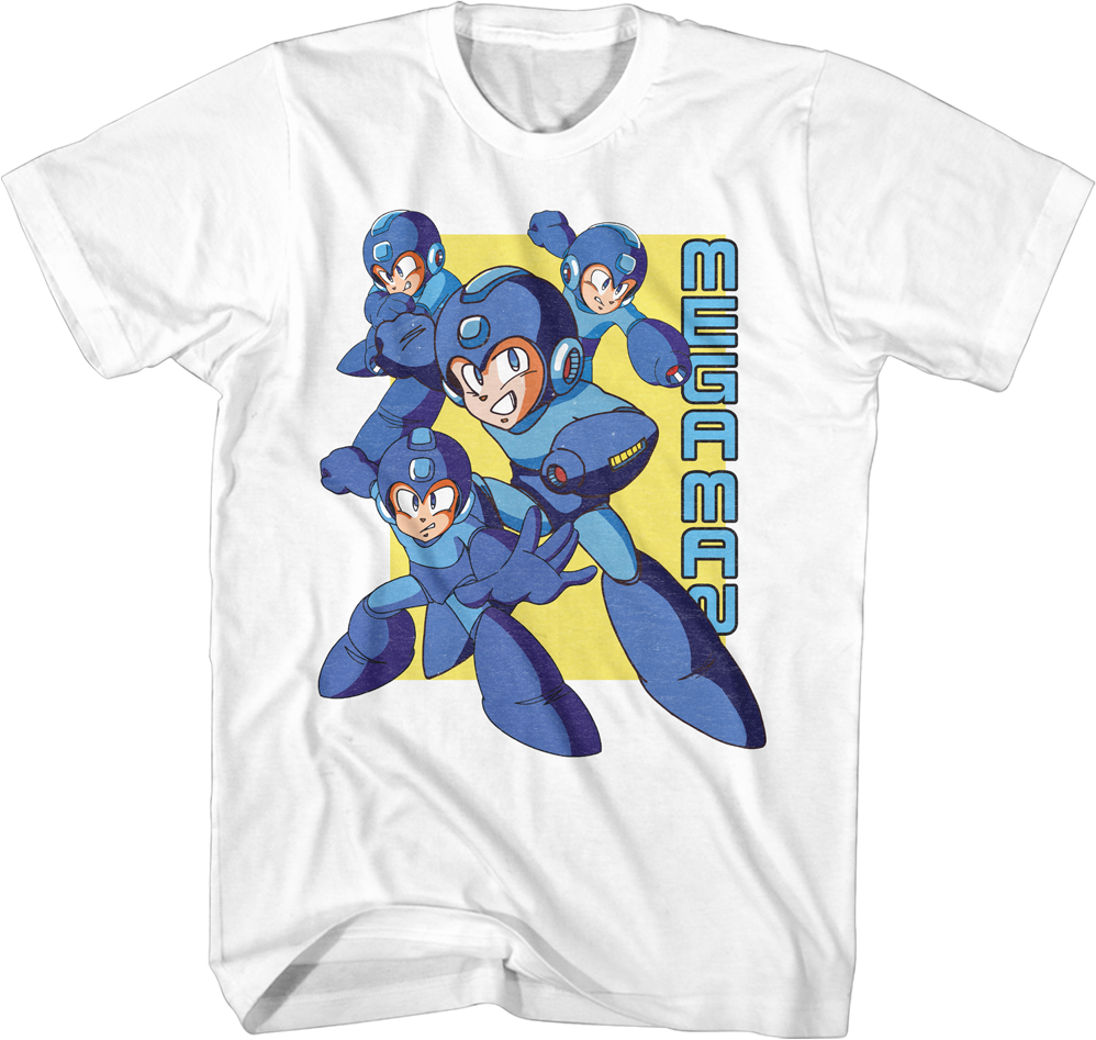 Action Poses Mega Man T-Shirt Hoodie, Sweatshirt | CiraTrend.com (Image 1)