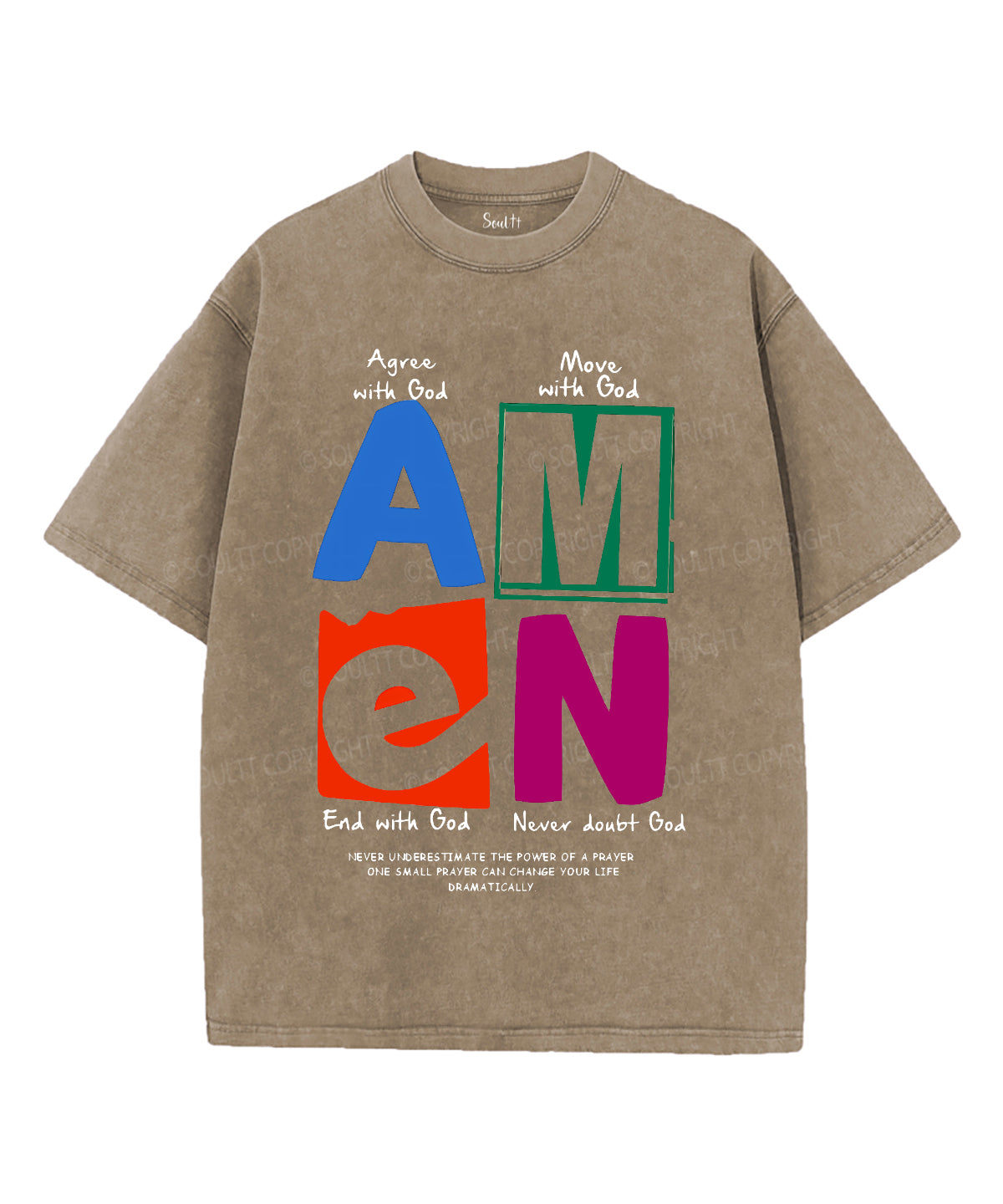 Amen Unisex Washed Christian T-shirt Hoodie, Sweatshirt | CiraTrend.com (Image 5)