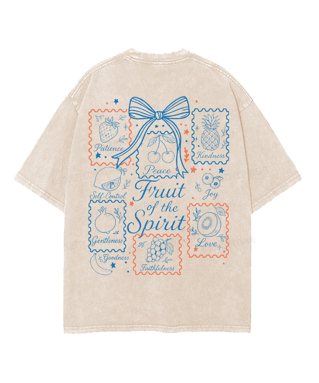Fruit Of The Spirit Double Sided Unisex Washed Christian T-shirt Style018 Hoodie, Sweatshirt | CiraTrend.com (Image 3)