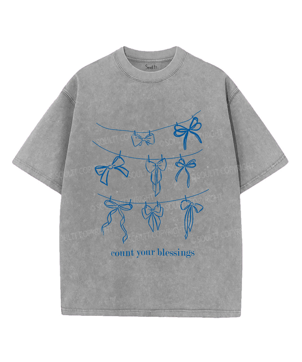 Count Your Blessings Unisex Washed Christian T-shirt Hoodie, Sweatshirt | CiraTrend.com (Image 3)