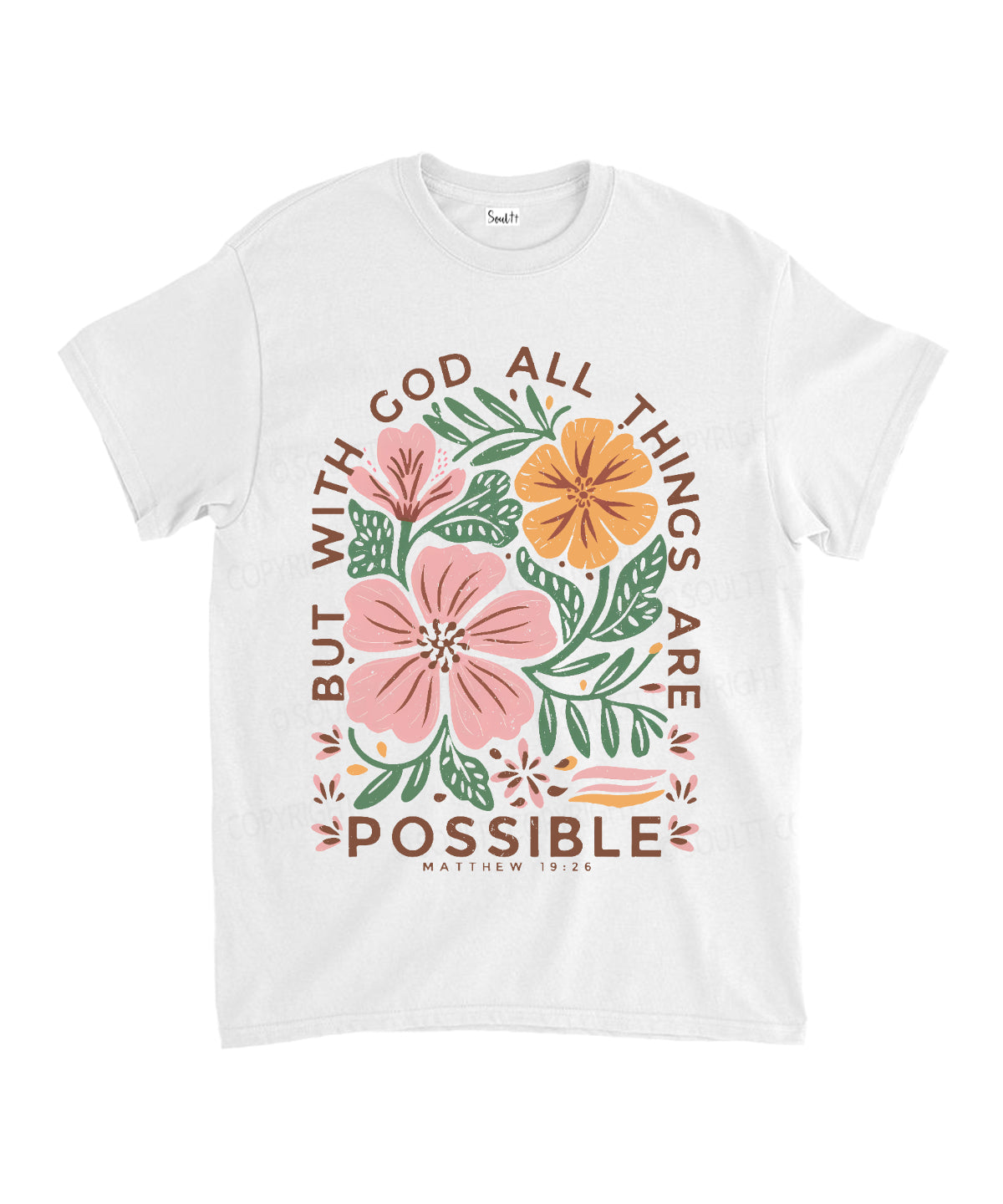 All Things Are Possible Unisex Cotton Christian T-Shirt Hoodie, Sweatshirt | CiraTrend.com (Image 2)