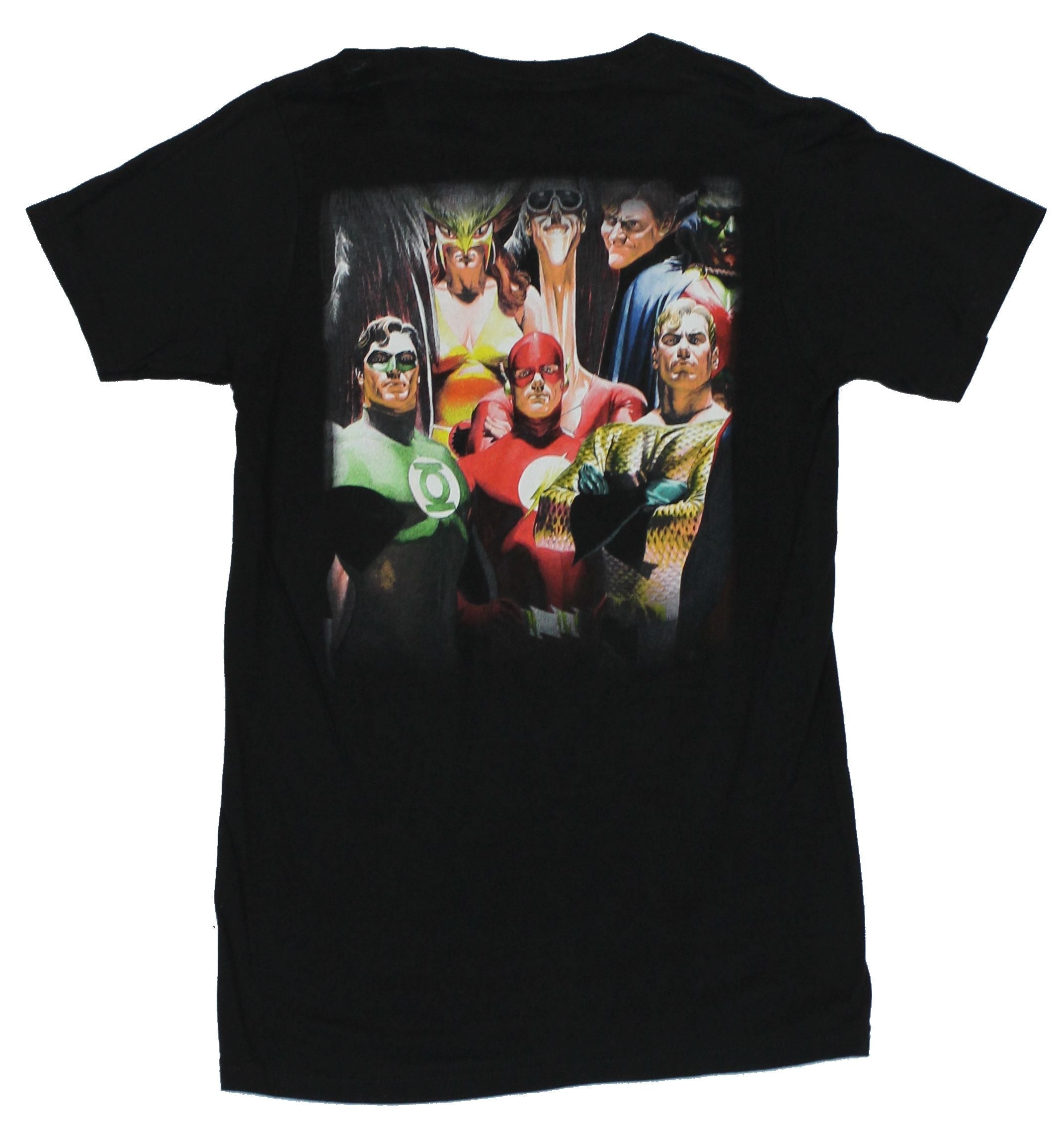 Justice League Mens T-Shirt - Alex Ross Painted Heroes Front and Back Image Hoodie, Sweatshirt | CiraTrend.com (Image 2)
