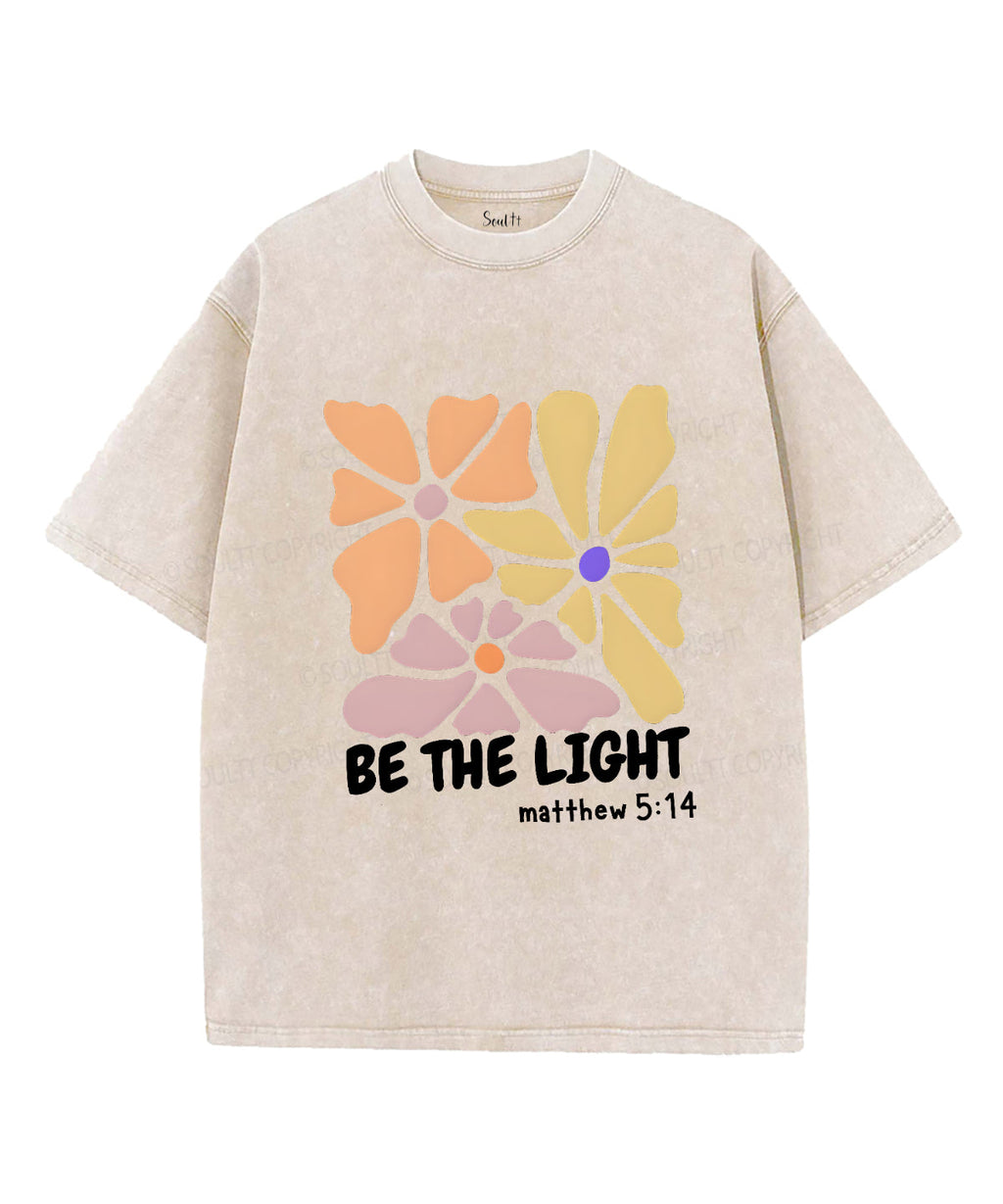 Be the Light Unisex Washed Christian T-shirt Hoodie, Sweatshirt | CiraTrend.com (Image 4)