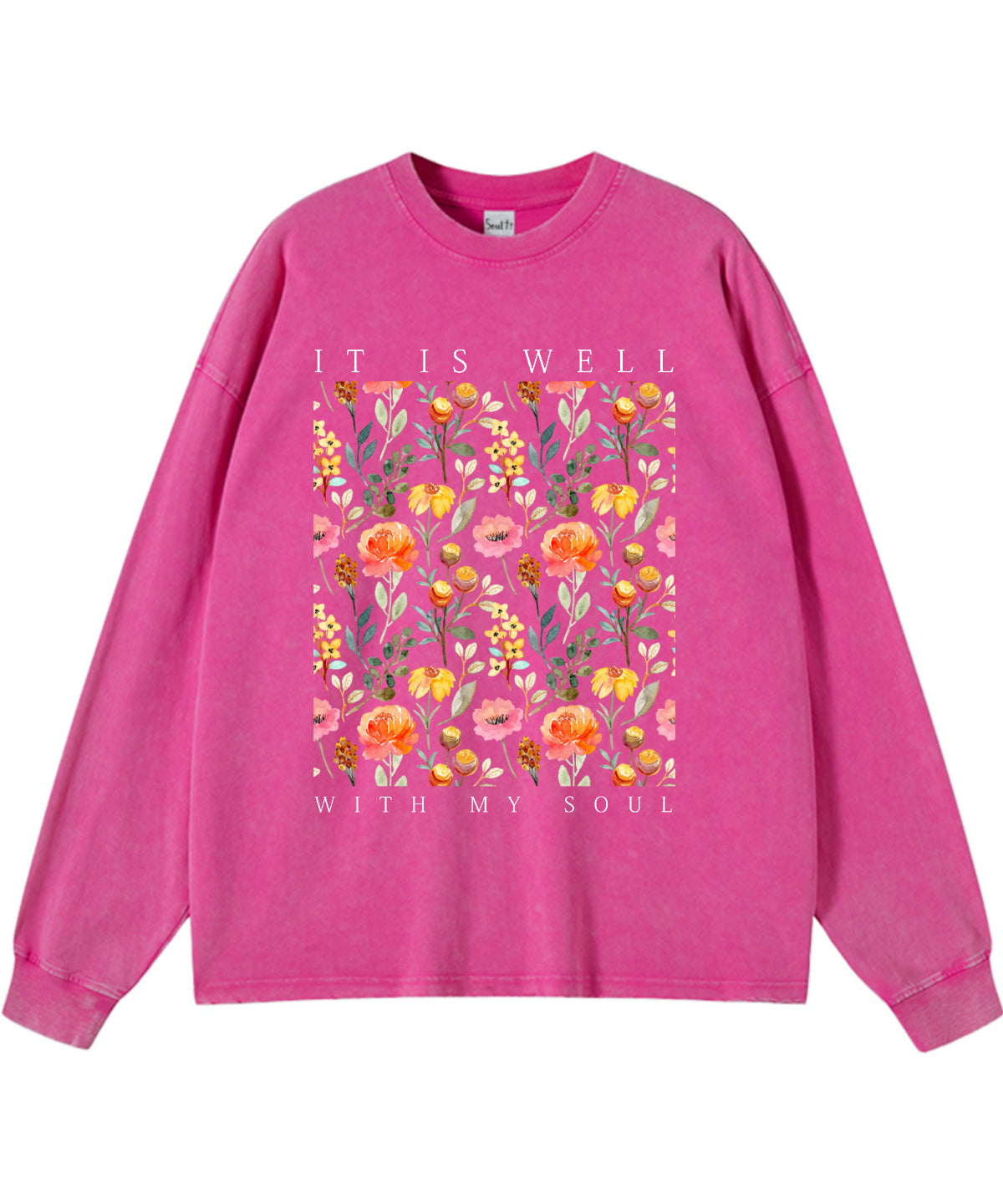 It Is Well With My Soul Washed Christian Long-sleeve T-shirt Hoodie, Sweatshirt | CiraTrend.com (Image 4)